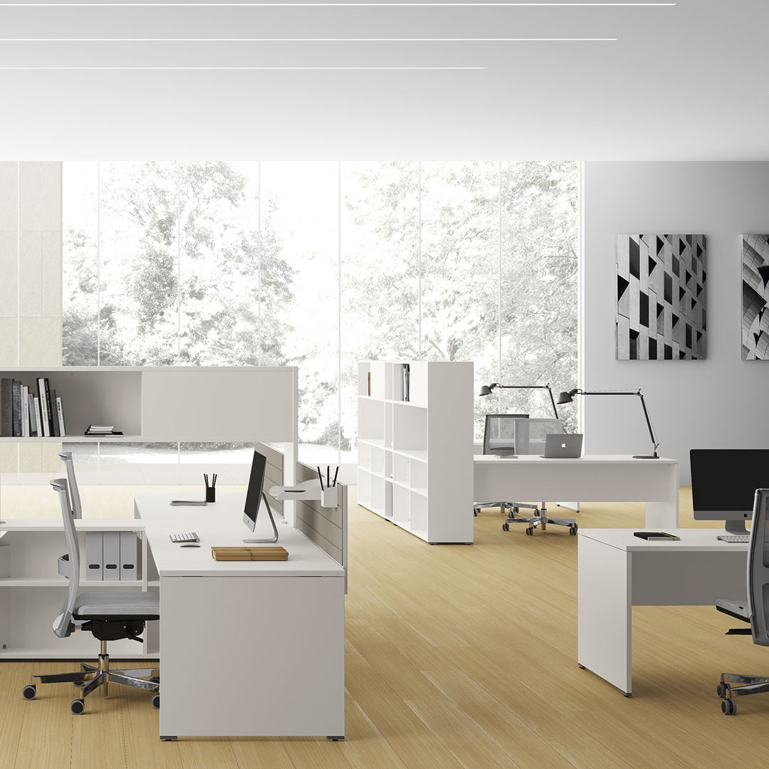 C07 -2 Scrivania_Operativa_in_Legno_con_Allungo_Complanare