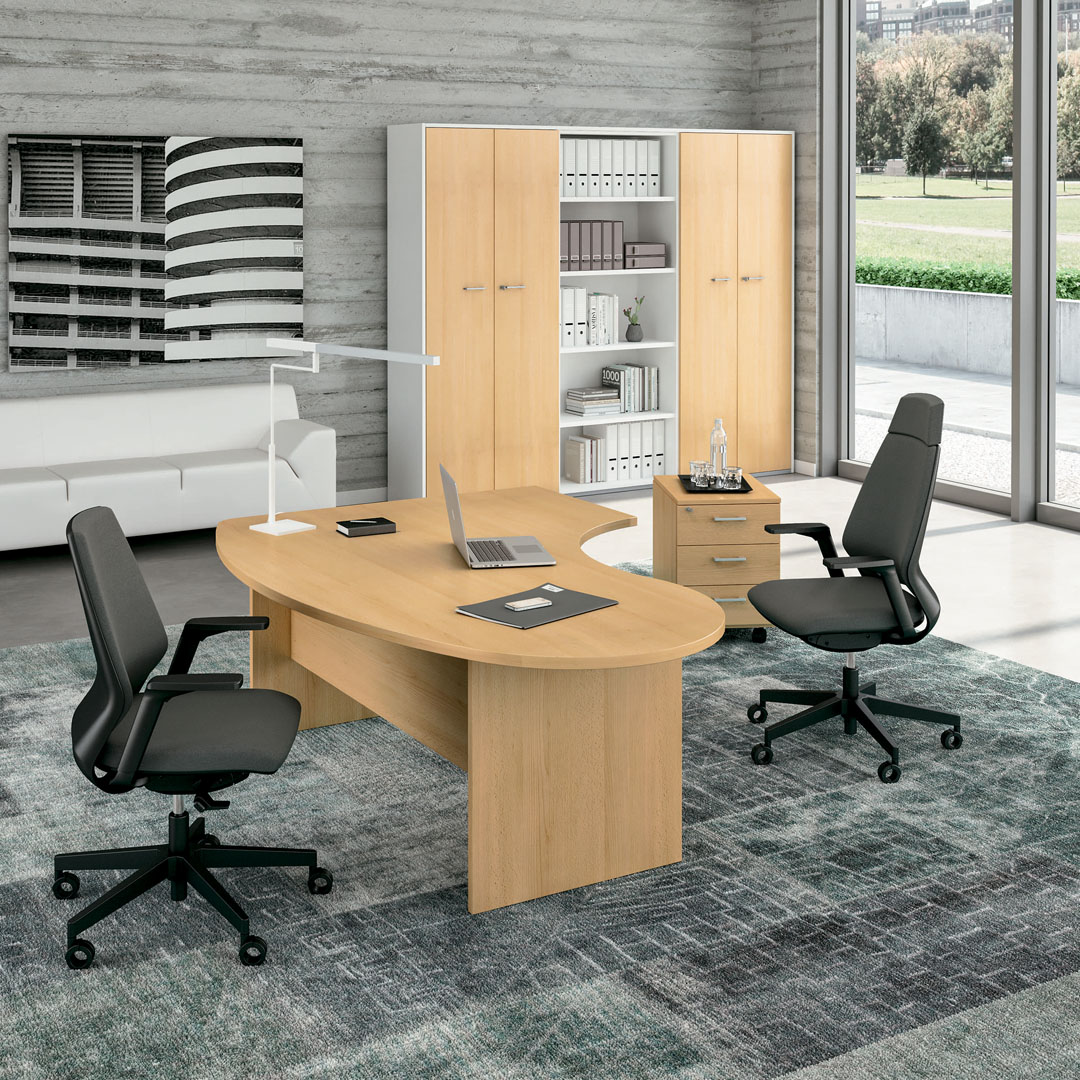 C09 -4 Scrivania_Operativa_Sagomata_in_Legno