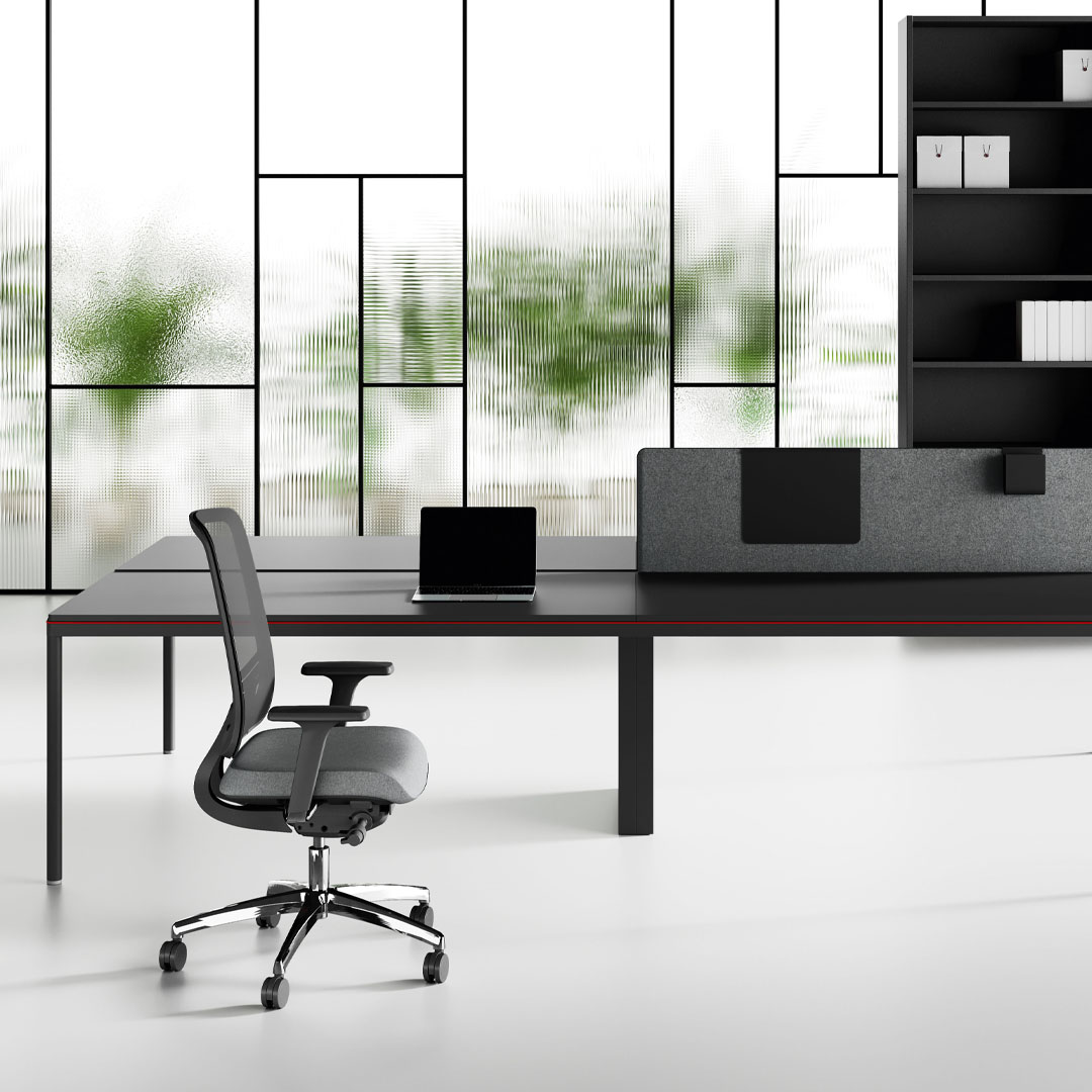 C12 -7 Scrivania_Operativa_in _Alluminio_e_Legno