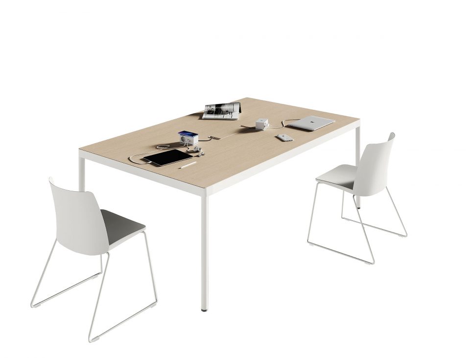 SCRIVANIA OPERATIVA ALLUMINIO E LEGNO– uffici – design mobili per ufficio – ommag – fermo – macerata - C12