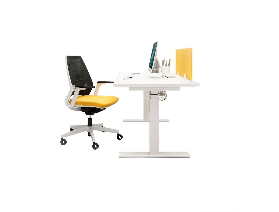 SCRIVANIA OPERATIVA ELEVABILE – uffici – design mobili per ufficio – ommag – fermo – macerata – Quadrifoglio Scrivania Tavolo UP & UP - C24